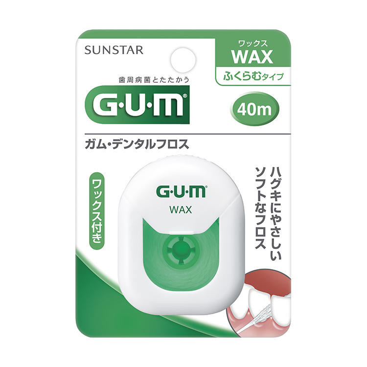 SUNSTAR Gum Dental Floss Wax Flat Type 40m