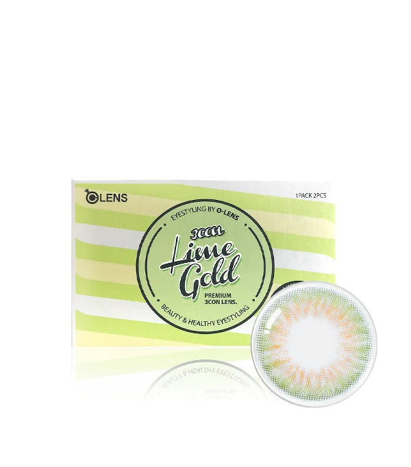 OLENS 1 Month Contact Lenses #Lime Gold