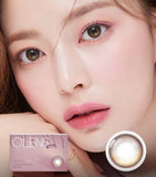 OLENS 1 Month Contact Lenses #Glowy Brown
