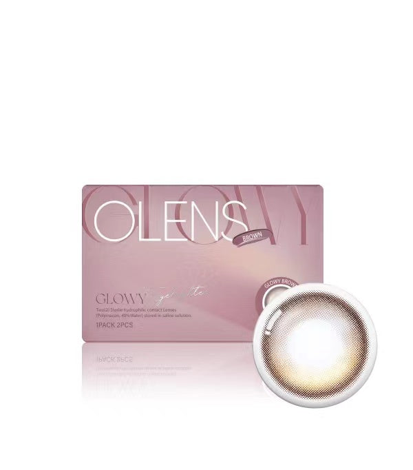 OLENS 1 Month Contact Lenses #Glowy Brown